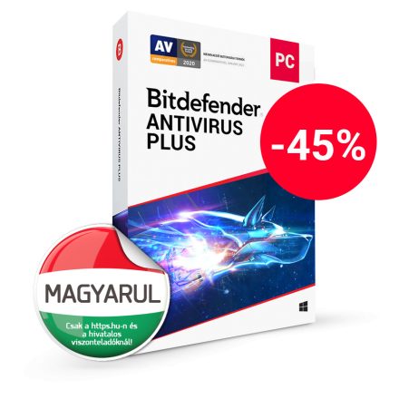 Bitdefender Antivirus Plus HUN 1 Eszköz 1 év online vírusirtó szoftver