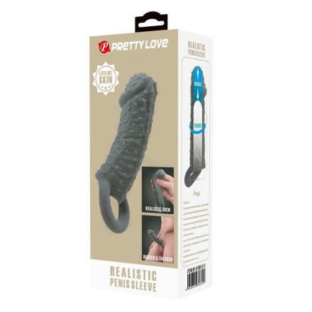 Pretty Love Realistic Penis Sleeve Black II