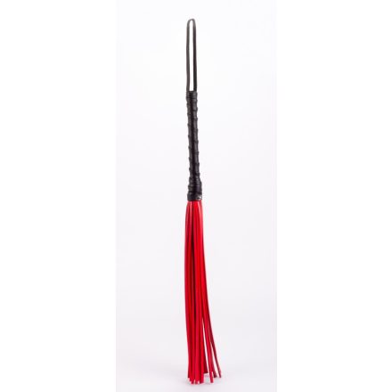 Calf Leather Handle Saddle Leather Tails Red