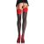 Contrast Top Thigh High Black/Red O/S