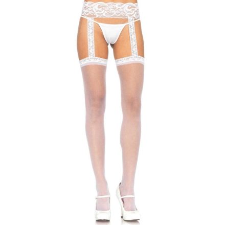 Sheer Thigh Highs - WHITE - O/S - HOSIERY