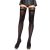 Nylon Stocking With Lace Top - BLACK - O/S - HOSIERY