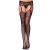 Tear drop garterbelt stockings black O/S