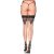 Baroque cuban heel stocking nude & black O/S