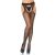 Spandex sheer suspender hose O/S - black