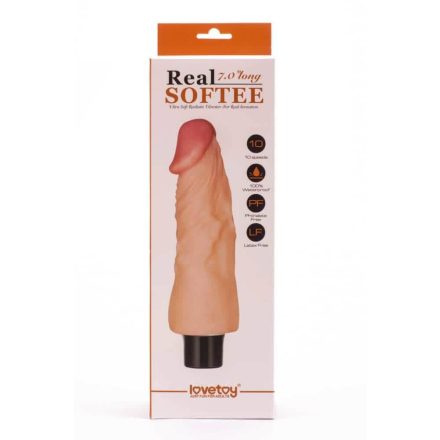 7" Real Softee Vibrating Dildo  1