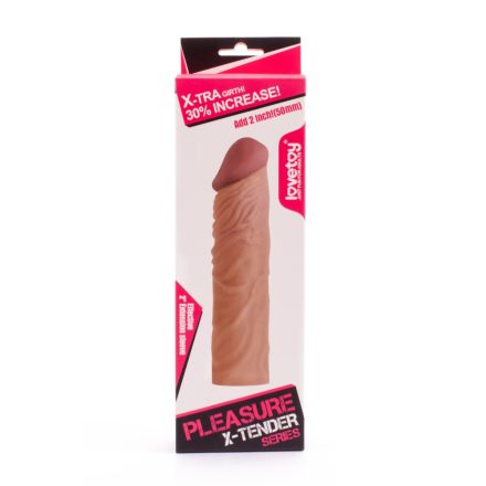 Pleasure X-Tender Penis Sleeve Brown 3