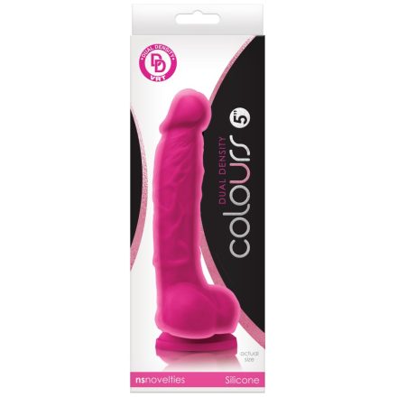 Colours Dual Density 5 inch Dildo Pink