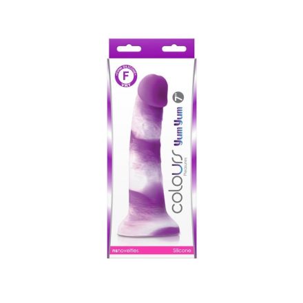 Colours - Pleasures - Yum Yum  7" Dildo - Purple