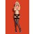 Charms garter belt & thong black L/XL