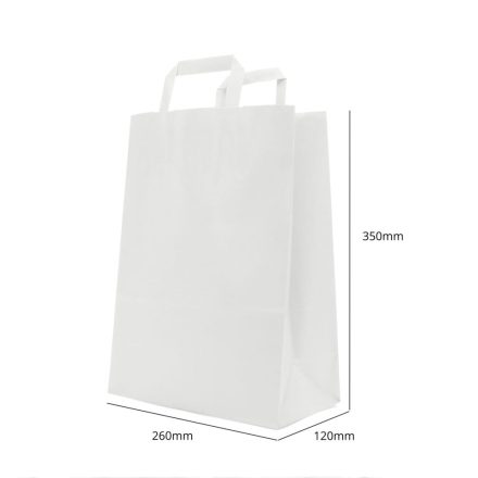 Paper Bag (White) - 260x350x120 mm