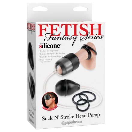 Suck N' Stroke Head Pump  Clear/Black