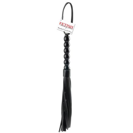 Beaded Cat-o-Nine Tails  Black