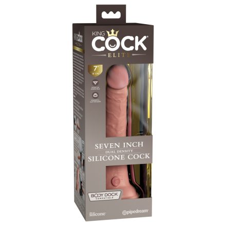 7" Dual Density Silicone Cock  Light