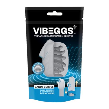 VIBEGGS - Candy Curves - Vibrating Masturbation Sleeve - White