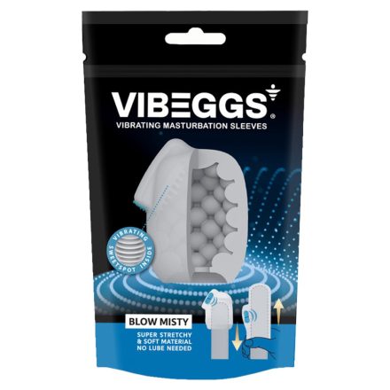 VIBEGGS - Blow Misty - Vibrating Masturbation Sleeve - White