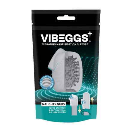 VIBEGGS - Naughty Nubs - Vibrating Masturbation Sleeve - White