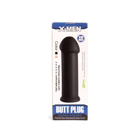 X-MEN 10 inch Butt Plug Black