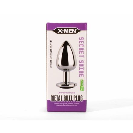 X-MEN Secret Shine Metal Butt Plug Black M