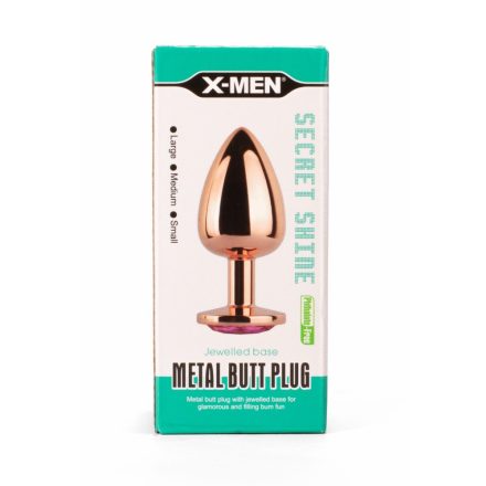 X-MEN Secret Shade Metal Butt Plug Rose M