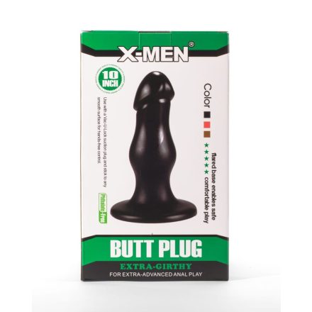 X-Men 8.66" Extra Girthy Butt Plug Black II