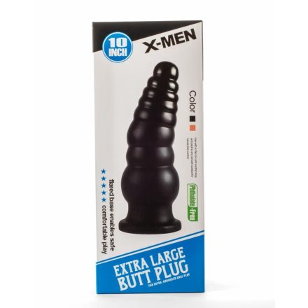 X-Men 10" Extra Large Butt Plug Black II