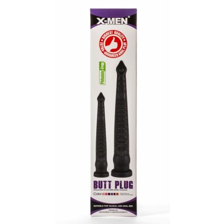 X-Men 12.6" Butt Plug Silicone Black