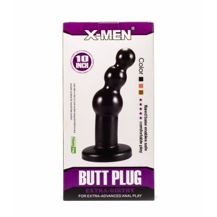 X-MEN 10.63" Extra Girthy Butt Plug Black