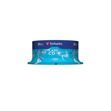 VERBATIM CDV7052B25  CD-R  Crystal cake box CD lemez 25db/csomag