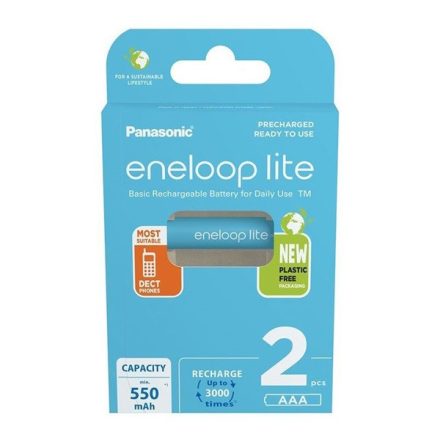 Panasonic Eneloop BK-4LCCE/2BE AAA 550mAh mikro ceruza akku 2db/csomag