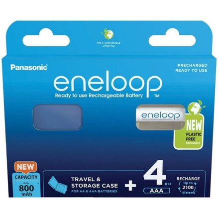 Panasonic Eneloop BK-4MCDEC4BE AAA 800mAh mikro ceruza akku 4db/csomag