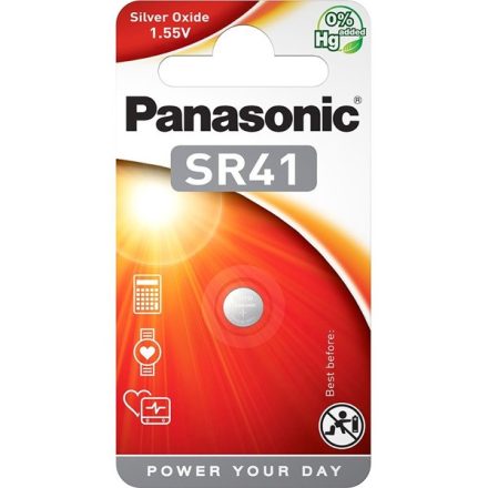 Panasonic SR-41 1,55V ezüst-oxid gombelem 1db/csomag