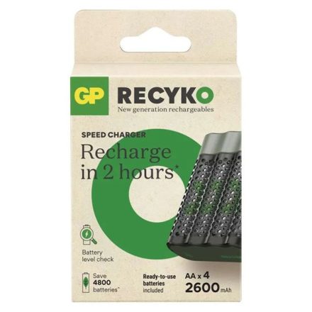 GP B50457 Speed M452 + 4xAA ReCyko 2600mAh akkumulátor töltő