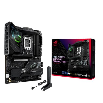 Asus Alaplap - Intel ROG STRIX Z890-F GAMING WIFI LGA1851 (Z890, ATX, 4xDDR5 8600+MHz, 4xSATA3, 5xM.2, HDMI+DP)