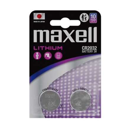 Maxell Elem - CR2032 gombelem 2db-os