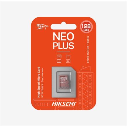 Hikvision HIKSEMI MicroSD kártya - NEO PLUS 256GB microSDXC™, Class 10 and UHS-I, TLC (adapter nélkül)