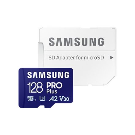 Samsung MicroSD kártya - 128GB MB-MD128SA/EU (PRO PLUS, R180/W130, adapter, 128GB)