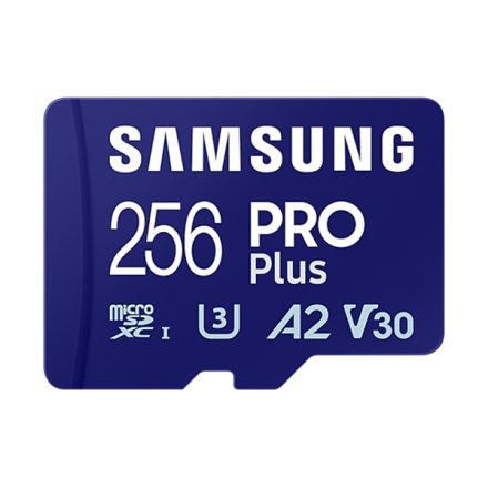 Samsung MicroSD kártya - 256GB MB-MD256SA/EU (PRO PLUS, USH-I, R180/W130, adapter, 256GB)