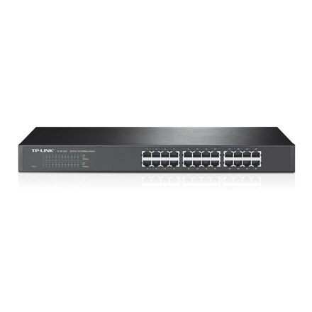 TP-Link Switch  - TL-SF1024 (24 port, 100Mbps; fém ház, rackbe szerelhető)