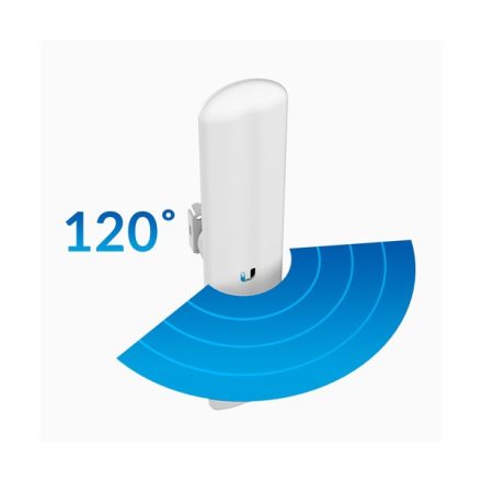 Ubiquiti Access Point WiFi - LAP-120 (airMAX LiteBeam Sector 450Mbps@5GHz; 1Gbps; 16dBi; 24V PoE; 120°, külltéri)