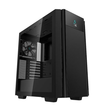 DeepCool Számítógépház - CH510 MESH DIGITAL (ablakos, 1x12cm ventilátor, Mini-ITX / Micro-ATX / ATX / E-ATX, 1xUSB3.0)