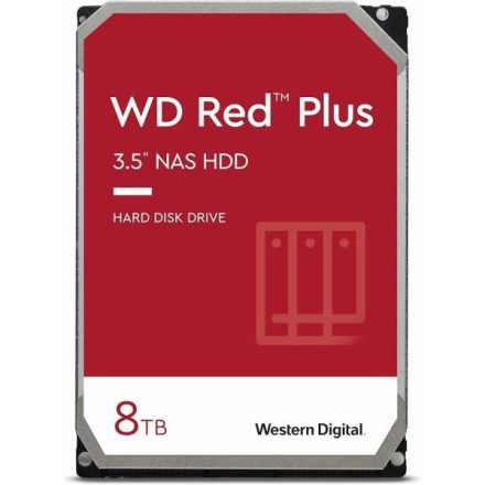 Western Digital Belső HDD 3.5" 8TB - WD80EFPX (5640rpm, 256 MB puffer, SATA3 - Red Plus széria)