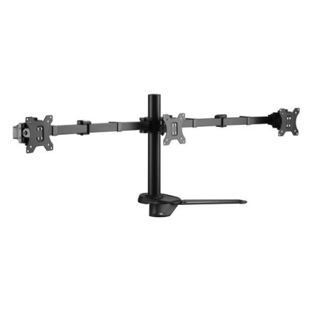 Equip Monitor Asztali konzol - 650125 (17"-27",3 monitor,dönthető, forgatható, állítható magasság, Max.: 3x 7kg, fekete)