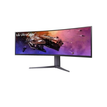 LG Monitor 45" Gamer - 45GR75DC-B (Ívelt; VA; 32:9; 5120x1440; 200Hz; 1ms; 400cd; HDMIx2; DP; USB; F-Sync; HDR, Mag.áll)