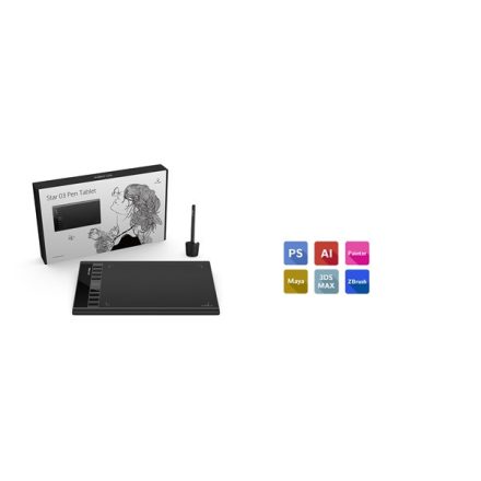 XP-PEN Grafikus tábla - Star 03 V2 (10"x6", 5080 LPI, PS 8192, 266 RPS, 8 gomb, USB)