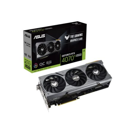 Asus Videokártya - nVidia TUF-RTX4070TIS-O16G-GAMING (16384MB, GDDR6X, 2670/21000 Mhz, 256bit, 2xHDMI, 3xDP)