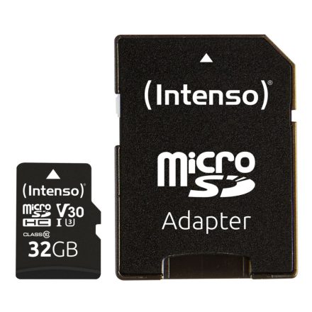 Intenso 32GB MicroSDXC Professional Class 10 U3 V30 + adapterrel