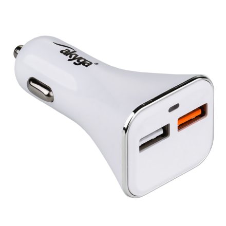 Akyga AK-CH-08 USB Adapter 12-24V/5V/3A 2USB White