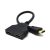 Gembird HDMI Dual port Passive Cable adapter Black