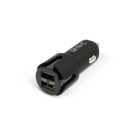 M.N.C Szivargyújtó adapter - 2 x USB - 2,1A Black